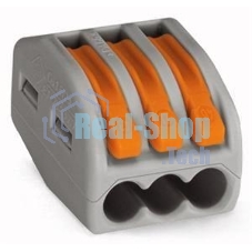 Клеммник 3х(0.08-2.5) WAGO 222-413