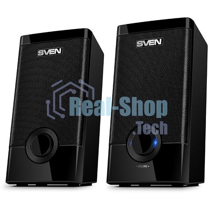 Колонки Sven 318 черный USB-порт ПК, ноутбука или адаптер 5V DC