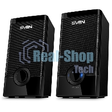 Колонки Sven 318 черный USB-порт ПК, ноутбука или адаптер 5V DC