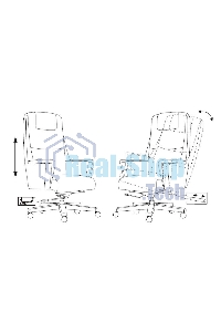 Кресло руководителя Бюрократ DUKE черный, кожа, крестовина металл/дерево
