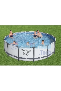 56950 BW, Bestway, Каркасный бассейн Steel Pro Max 427х107см, 13030л, фил.-насос 3028л/ч, лестница, тент, уп.1