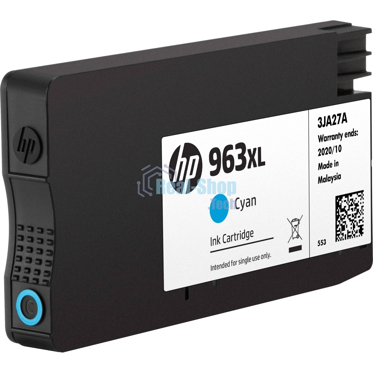 Картридж струйный HP 963XL 3JA27AE голубой увеличенной емкости (1600 стр) для HP OfficeJet Pro 9010, 9013, 9020, 9023