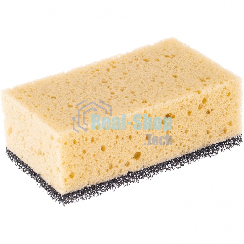 Губка крупнопористая комбинированная для удаления эпоксидной затирки Сибртех 160х95х60 мм