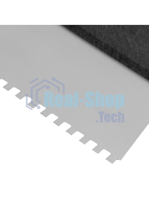 Шпатель из нержавеющей стали Сибртех 200 мм, зуб 6х6 мм, пластмассовая рукоятка