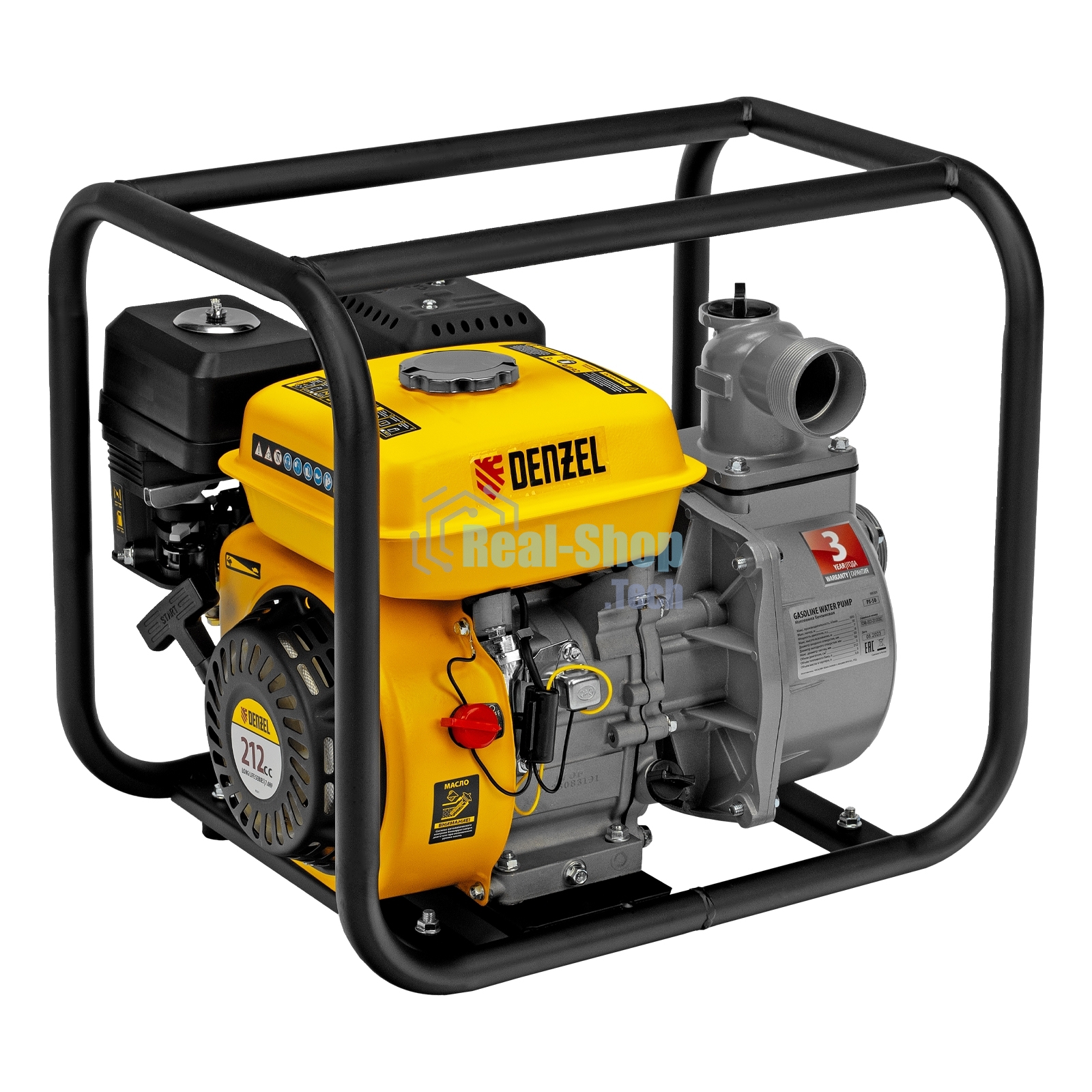 Мотопомпа бензиновая Denzel PX-50 для чистой воды, 7 л.с., 2