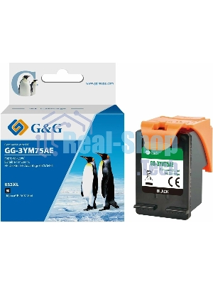 Картридж струйный G&G GG-3YM75AE 653 черный (6мл) для HP DeskJet Plus Ink Advantage 6075/6475