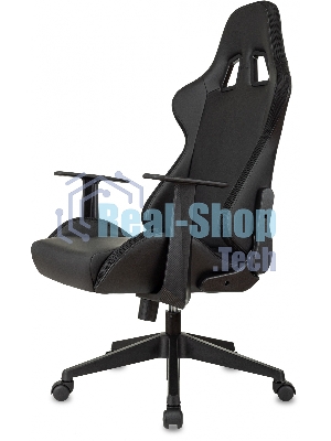 Кресло ZOMBIE GAME RGB черный, экокожа, 120 кг, подголовник, механизм качания