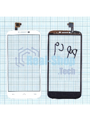 Сенсорное стекло (тачскрин) для Alcatel One Touch Pop C9 7047D, белое