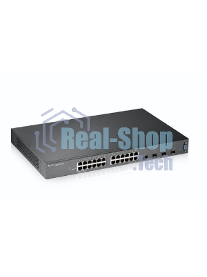 Коммутатор Zyxel XS3800-28 L2+ switch, 4xRJ-45: 1/2.5/5/10G, 8xCombo (SFP: 1/10G, RJ-45: 1/2.5/5/10G), 16xSFP +