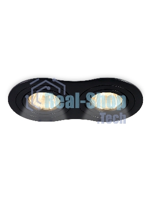Встраиваемый поворотный точечный светильник Ambrella light TN102507/2 BK черный GU5.3 175*95*28