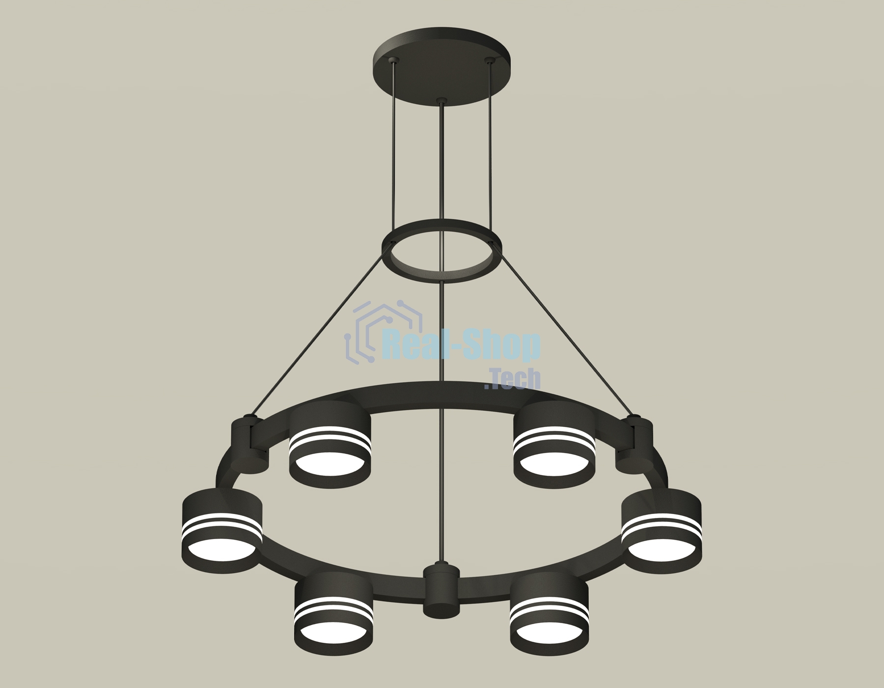 Светильник Ambrella light XR92051203/6 SBK/FR черный песок/белый матовый GX53 (A9205, C9232, N8478)
