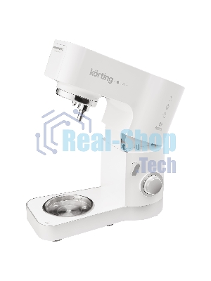 Кухонная машина Korting KKM 0105 Polar мощность 1200 Вт, 7 насадок (планетарный миксер с 3-мя насадками, мясорубка, насадка для колбас, насадка для кеббе, насадка-блендер), объем чаши 5.5 л, 8 скоростей, импульсный режим, механическое управление, белый