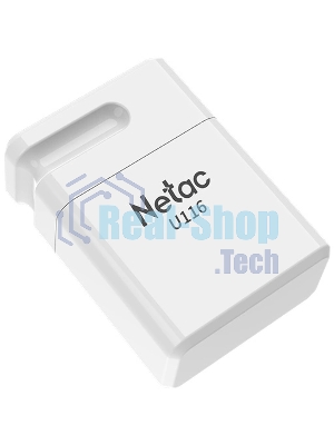 Флешка USB Netac U116 mini (NT03U116N-032G-32WH USB), 32Gb, USB 3.2, R/W 90/30, белый