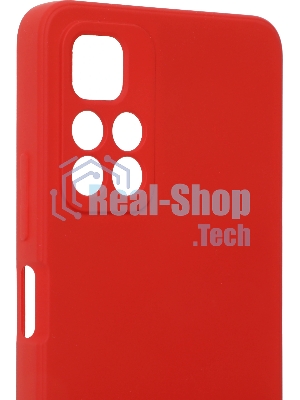Чехол (клип-кейс) BORASCO Microfiber Case, для Xiaomi Poco M4 Pro, красный