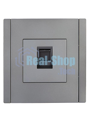 Розетка компьютерная RJ45 кат.5E IEK FORTE&PIANO FP532 сталь