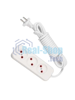 Удлинитель 3х3 м без заземл. 10А IP20 Lezard 720-0303-303