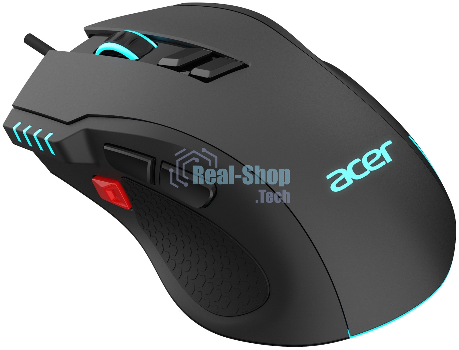 Мышь проводная Acer OMW150 черный, 4800 dpi, USB, кнопки - 8