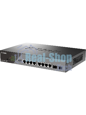 Коммутатор сетевой Smart L2 Surveillance Switch 8х1000Base-T PoE, 2x1000Base-X SFP, PoE Budget 130W, Long-range PoE up to 250m
