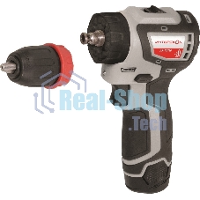 Дрель-шуруповерт аккумуляторная ИНТЕРСКОЛ ДА-10/12В 36 687.2.2.77, 12 В, 2 А·ч, аккумуляторная