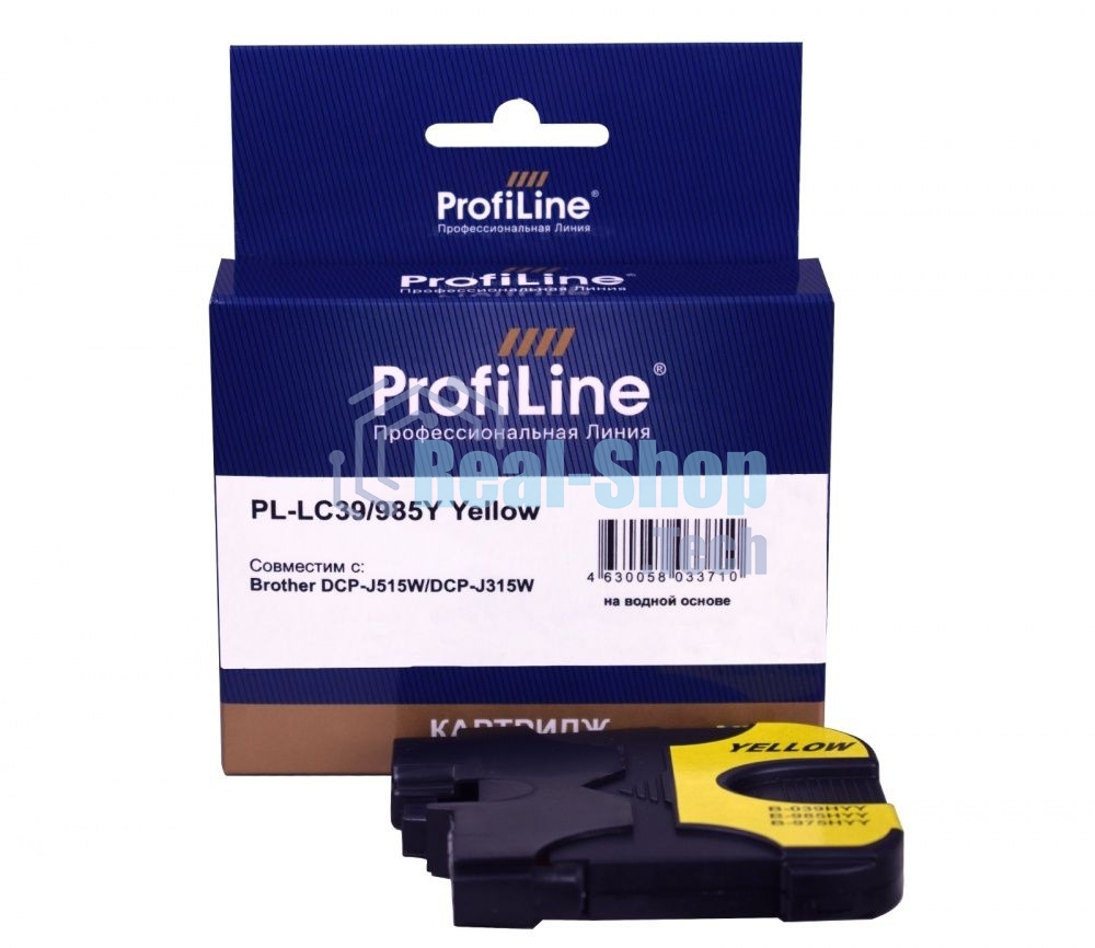 Картридж струйный ProfiLine PL-LC39/985Y для принтеров Brother DCP-J125/DCP-J315W/DCP-J515W/MFC-J220/MFC-J265W/MFC-J410/MFC-J415W с чернилами Yellow