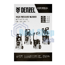Моечная машина высокого давления Denzel R-170, 2000 Вт, 170 бар, 360 л/ч, колесная 58228