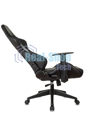 Кресло ZOMBIE GAME RGB черный, экокожа, 120 кг, подголовник, механизм качания