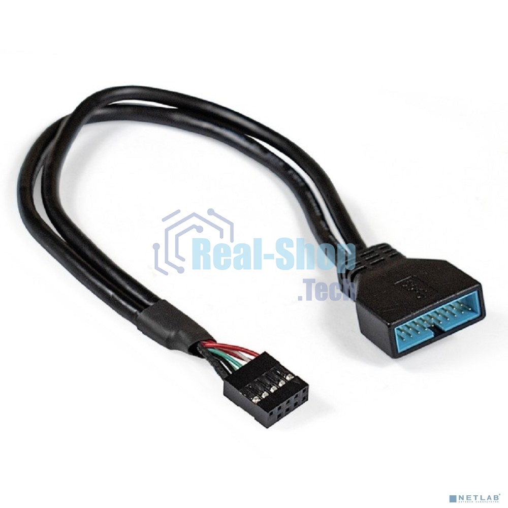 Кабель-переходник ExeGate EX284940RUS USB 2.0-USB 3.0 ExeGate EX-CC-U3U2-0.3 (9pin/19pin, 0,3м)