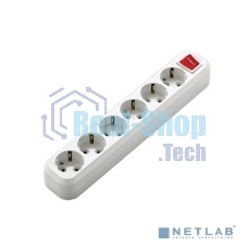 Колодка удлинителя MAKEL MGP231 6 гнезд с заземлением c выключателем