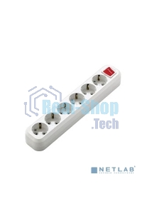 Колодка удлинителя MAKEL MGP231 6 гнезд с заземлением c выключателем