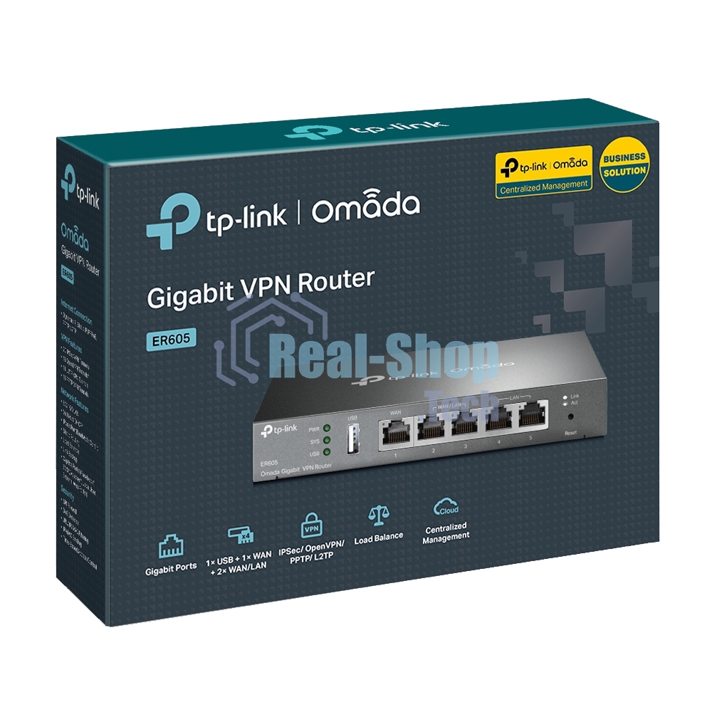 Роутер TP-Link SafeStream ER605 10/100/1000BASE-TX черный