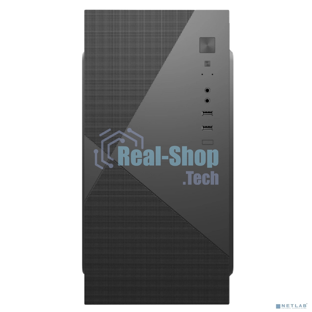 Компьютерный корпус с блоком питания 450Вт. Case Forza mATX, 450W, 2xUSB 2.0, Black, w/o FAN, 8 см fan PSU, power cord