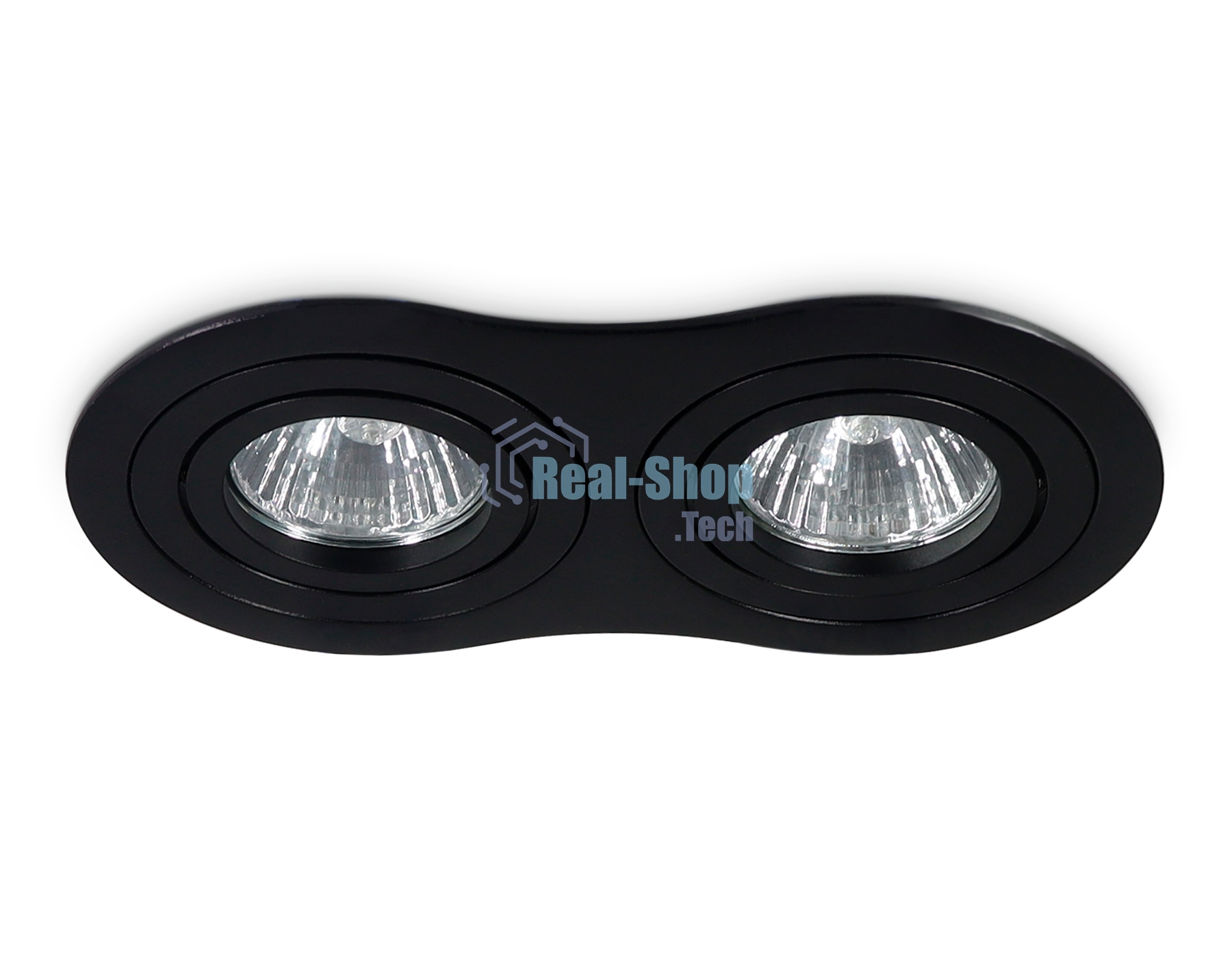 Встраиваемый поворотный точечный светильник Ambrella light TN102507/2 BK черный GU5.3 175*95*28