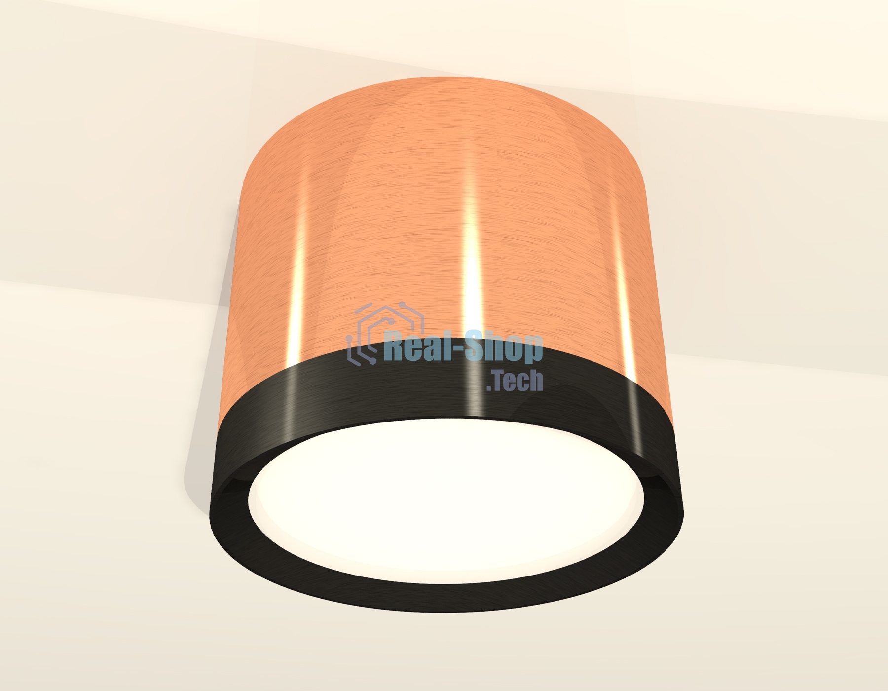 Светильник Ambrella Light XS8122001 PPG/PBK золото розовое полированное/черный полированный GX53 (C8122, N8113)