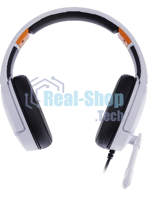 Гарнитура Oklick HS-L710G белый/чёрный, проводная, USB, подсветка