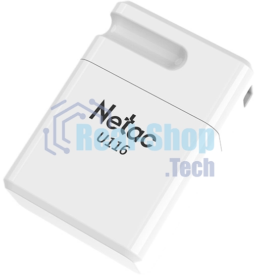 Флешка USB Netac U116 mini (NT03U116N-032G-32WH USB), 32Gb, USB 3.2, R/W 90/30, белый