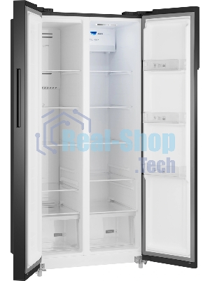 Холодильник Weissgauff WSBS 500 Inverter NoFrost Black двухкамерный 270/180л морозилка слева, No Frost, Side by Side