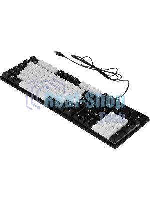 Клавиатура проводная Defender Dark Knight R GK-077, USB, черный/белый