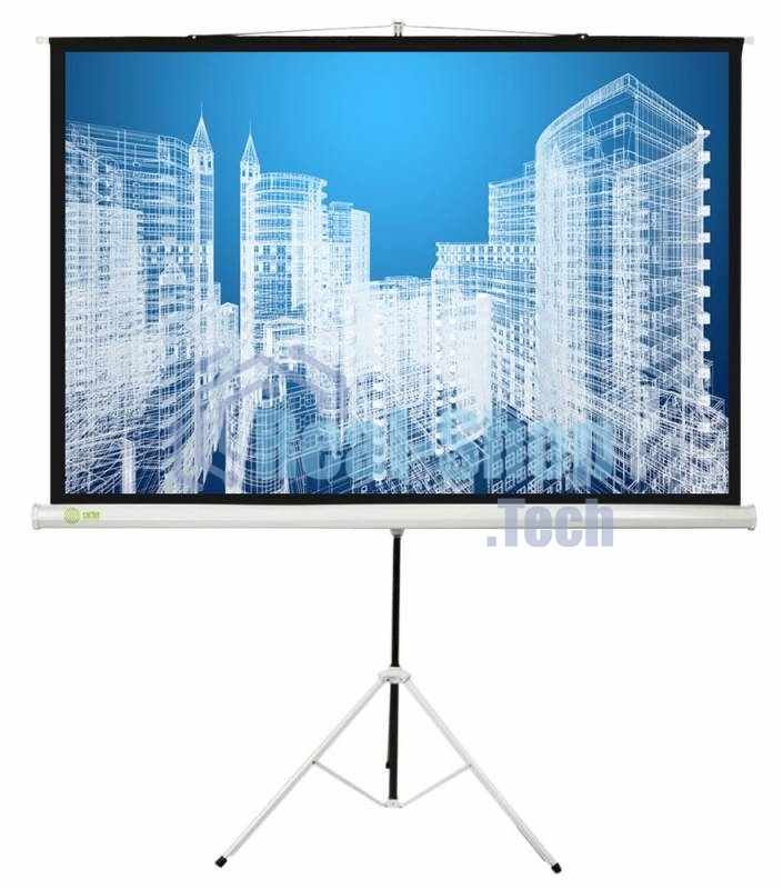 Экран Cactus 104.4x186см Triscreen CS-PST-104x186 1:1 напольный рулонный белый