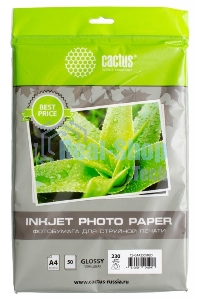 Фотобумага Cactus CS-GA423050ED A4/230г/м2/50л./белый глянцевое для струйной печати