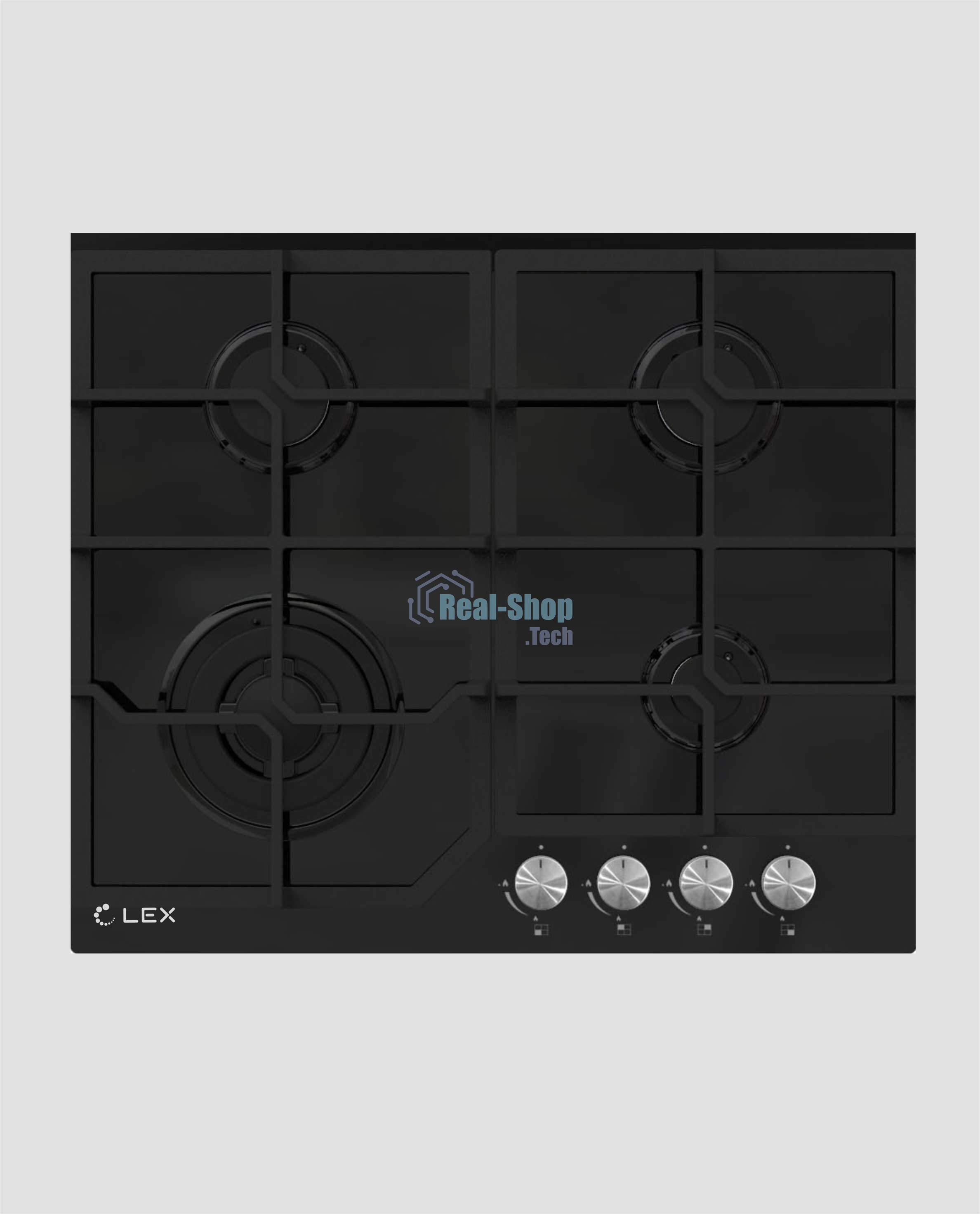 Газовая варочная панель LEX GVG 640-1 BLгазовая 1000-3500Вт 4конфорки газ контроль