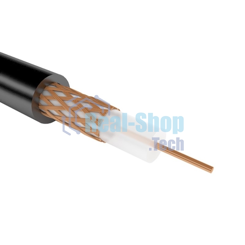 Кабель коаксиальный Rexant РК 75-4-11, бухта 200 м, черный