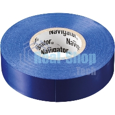Изолента ПВХ Navigator 15 мм (рул.20м) син. NIT-B15-20/B