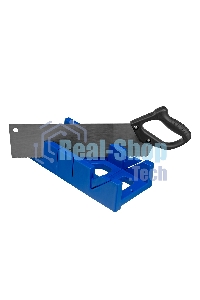 Стусло Сибртех пластиковое синее,4 угла для запила+пила 350мм