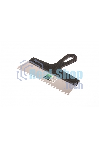 Шпатель из нержавеющей стали Сибртех 250 мм, зуб 6х6 мм, пластмассовая ручка