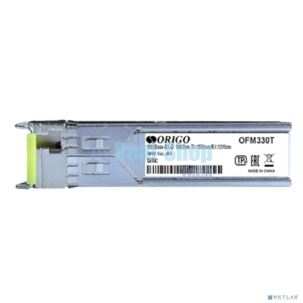 Трансивер ORIGO OFM330T/10KM WDM SFP Transceiver, 1000Base-BX-D, Simplex LC, TX: 1550nm, RX: 1310nm, Single-mode, 10KM