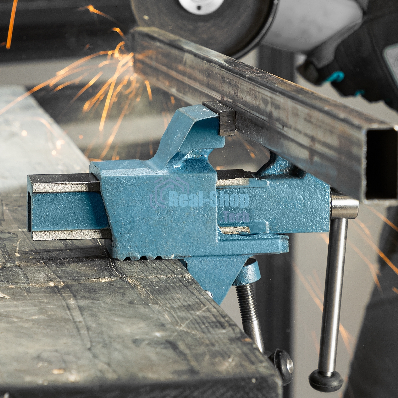 Тиски слесарные, 63 мм, крепление для стола, винтовой зажим (Глазов)