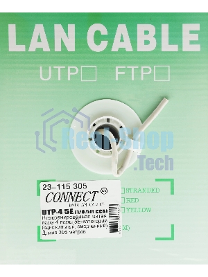 Кабель сетевой Premier 23-115 305 UTP 4 пары cat.5E solid CCA 305м серый