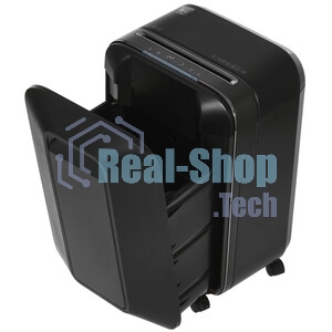 Шредер Fellowes PowerShred LX200 черный (секр.P-4)/перекрестный/12лист./22лтр./скрепки/скобы/пл.карты