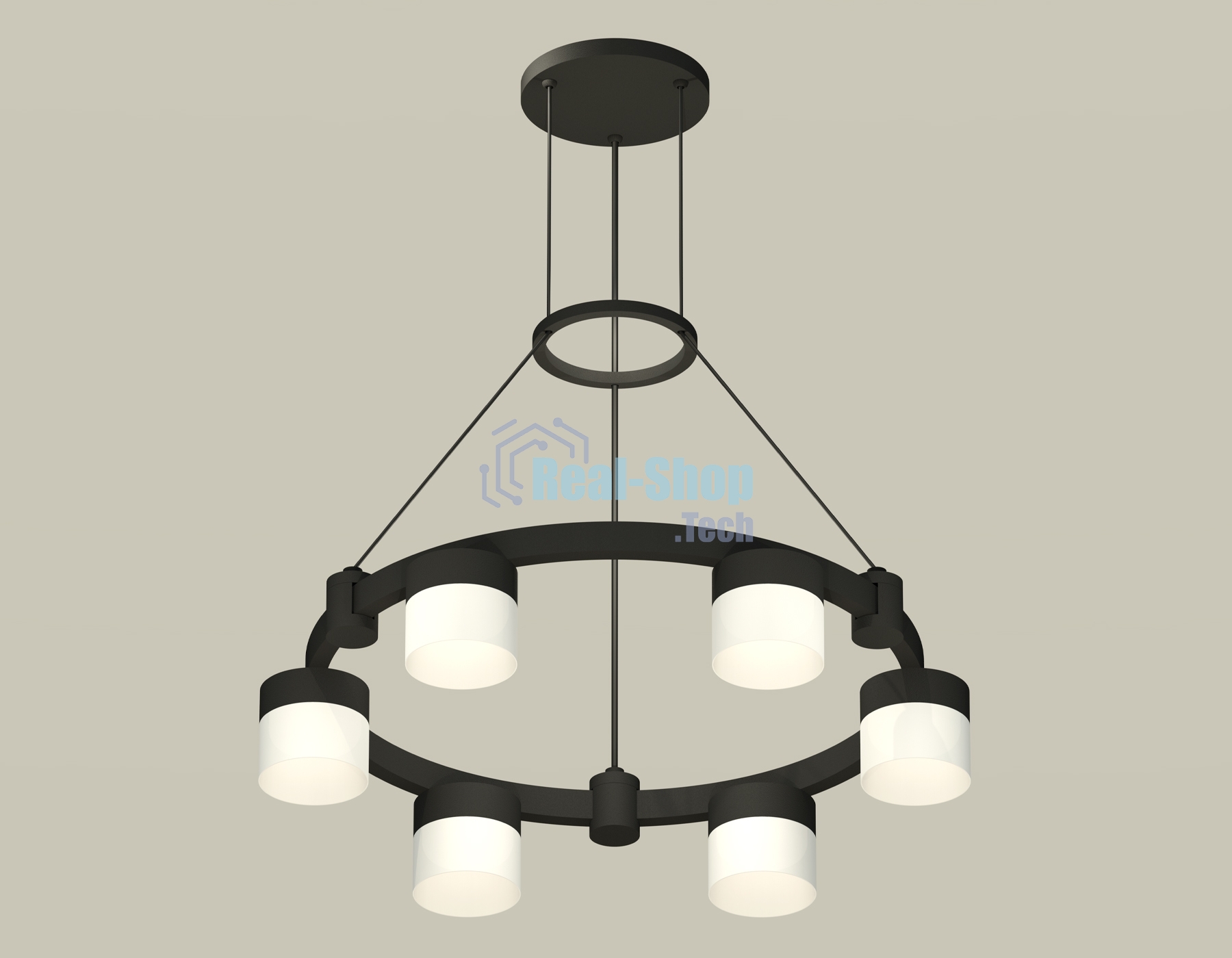 Светильник Ambrella light XR92051204/6 SBK/FR черный песок/белый матовый GX53 (A9205, C9232, N8402)