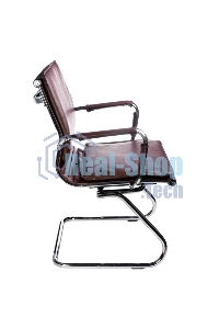 Кресло компьютерное Бюрократ CH-993-Low-V/Brown коричневый, низкая спинка, искусственная кожа